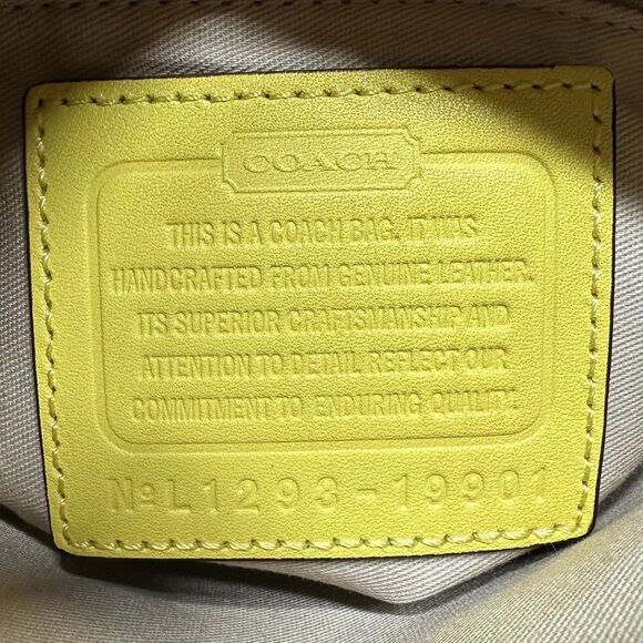 Coach Legacy Crossbody Leather Mini Duffle Bag 19901 Yellow - Picture 7 of 7